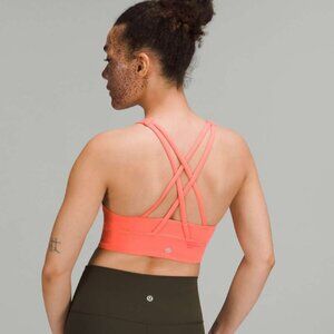 Lululemon Energy High-Neck Longline Bra *Medium Support Raspberry Cream